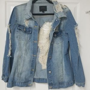 MISS LONDON Vintage Jean Jacket Size L